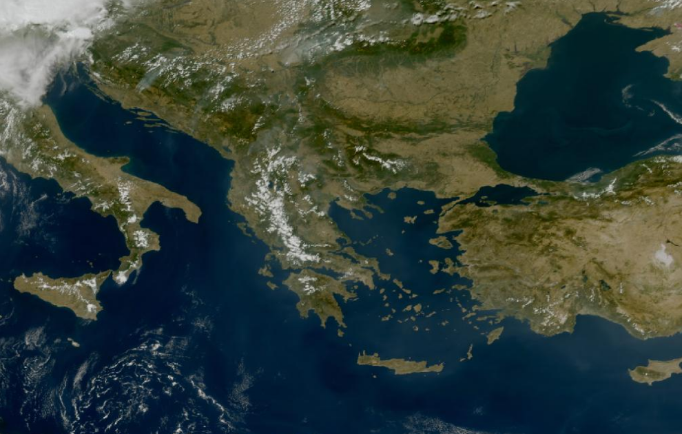 Τελευταία δορυφορική εικόνα νεφοκάλυψης