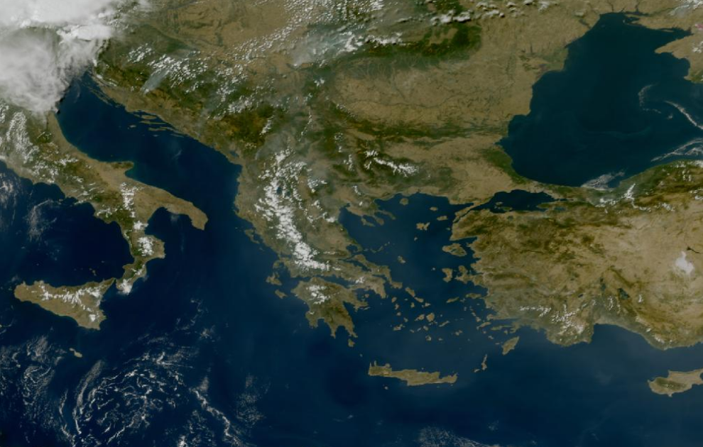 Τελευταία δορυφορική εικόνα νεφοκάλυψης