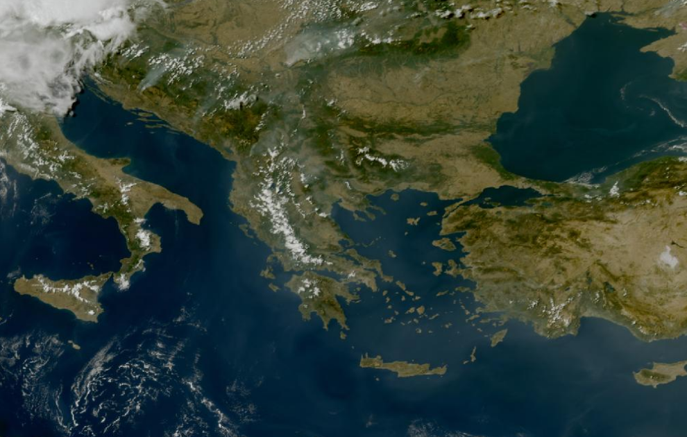 Τελευταία δορυφορική εικόνα νεφοκάλυψης