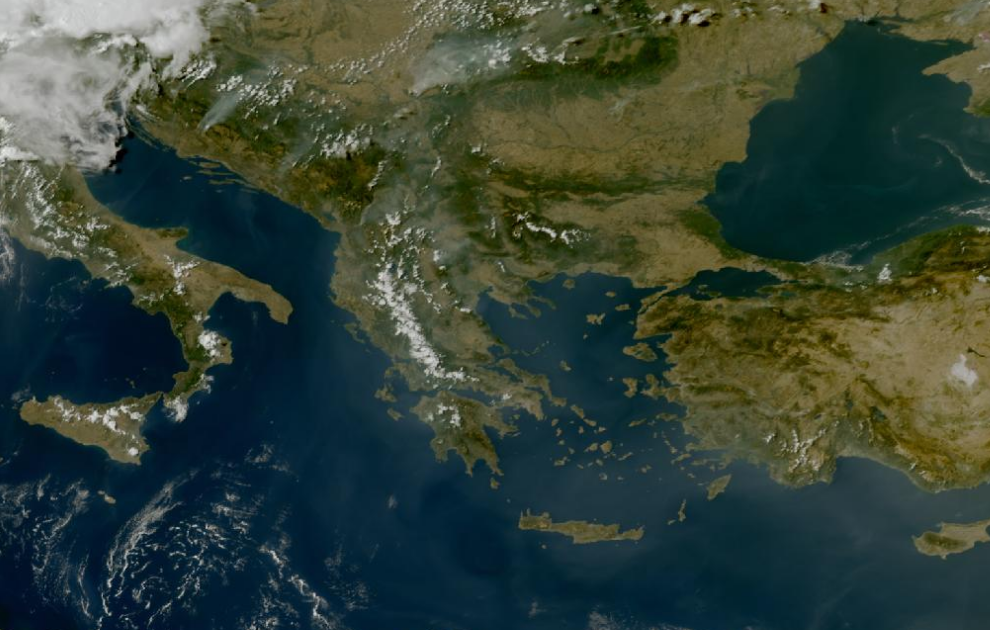 Τελευταία δορυφορική εικόνα νεφοκάλυψης