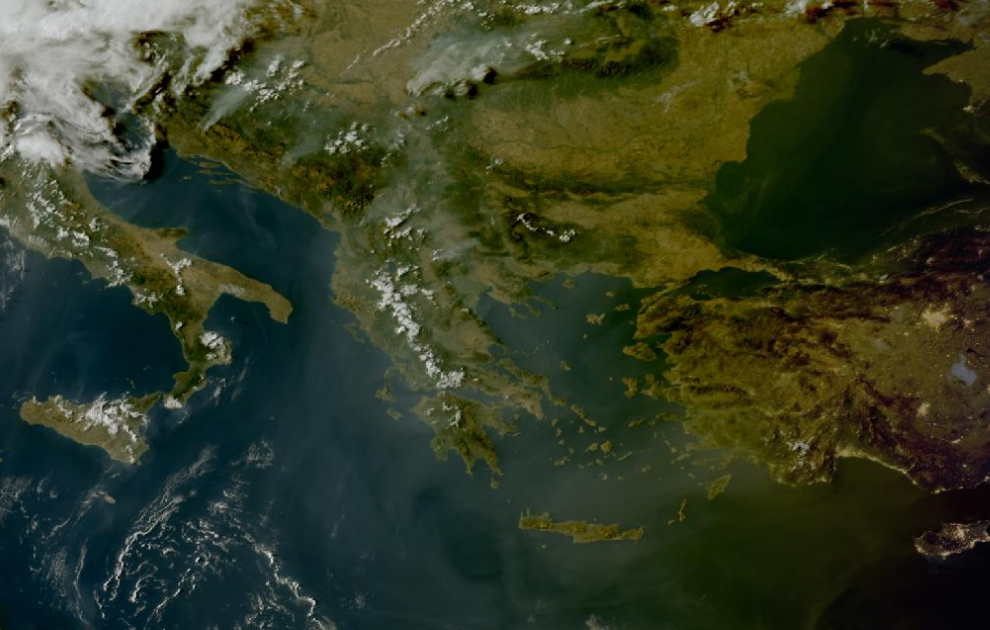 Τελευταία δορυφορική εικόνα νεφοκάλυψης