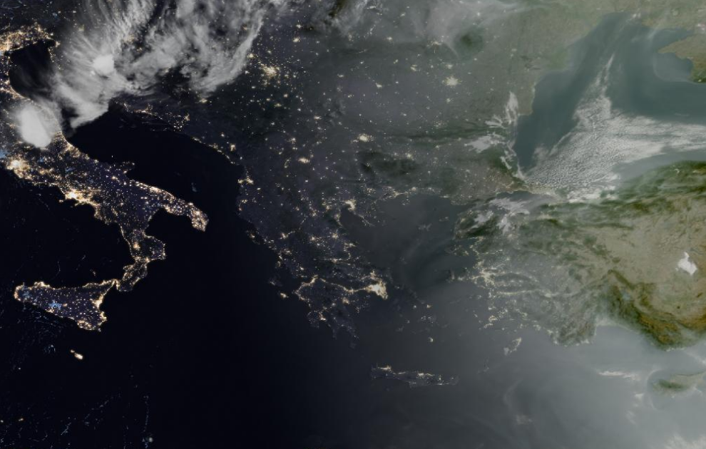 Τελευταία δορυφορική εικόνα νεφοκάλυψης