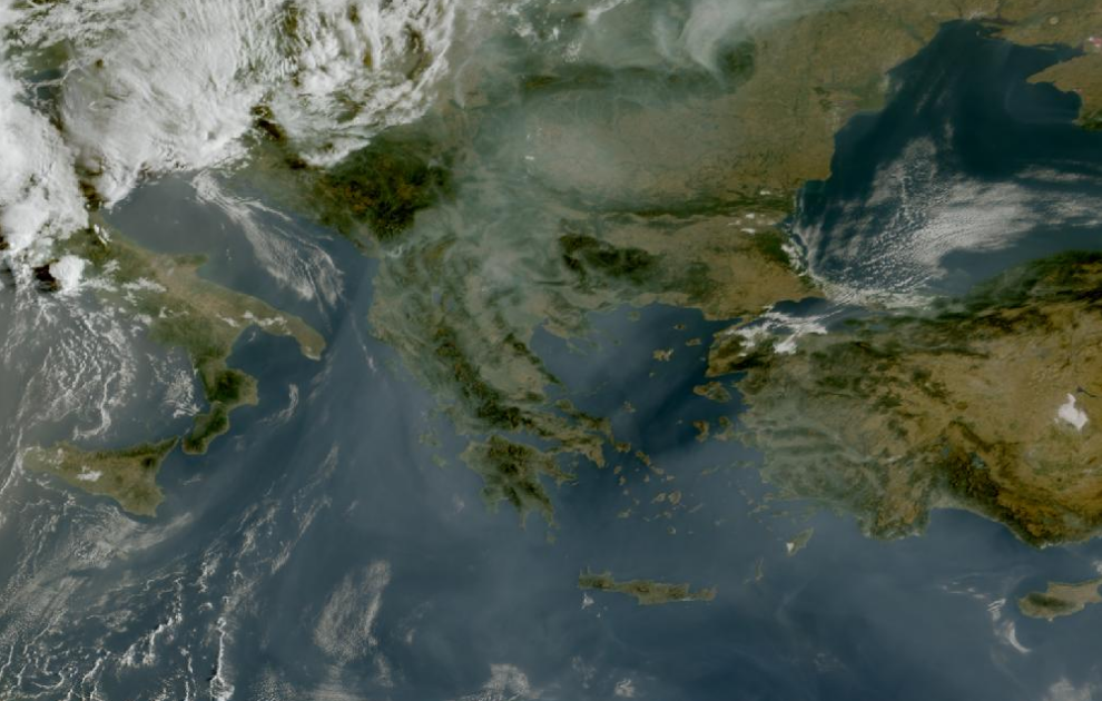 Τελευταία δορυφορική εικόνα νεφοκάλυψης