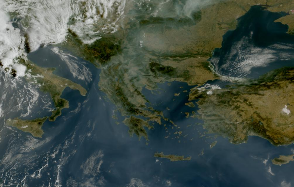 Τελευταία δορυφορική εικόνα νεφοκάλυψης