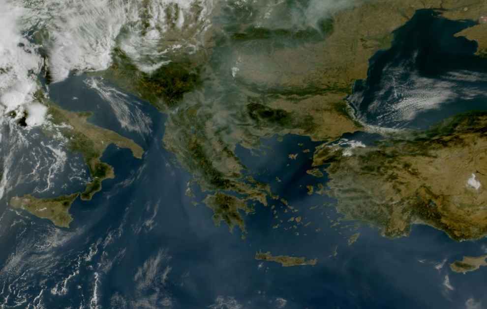 Τελευταία δορυφορική εικόνα νεφοκάλυψης
