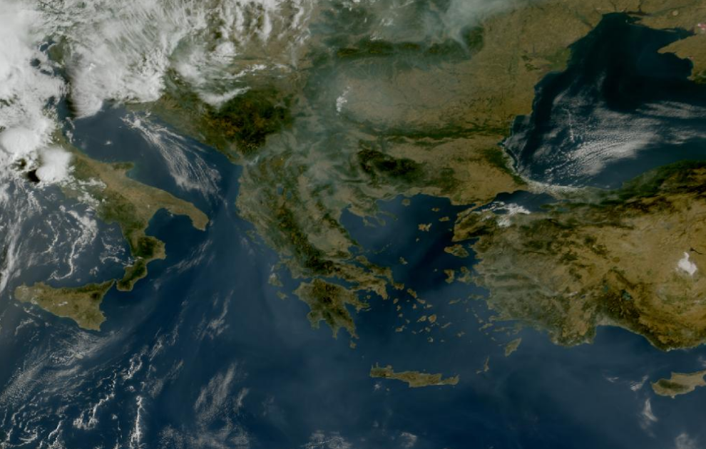 Τελευταία δορυφορική εικόνα νεφοκάλυψης