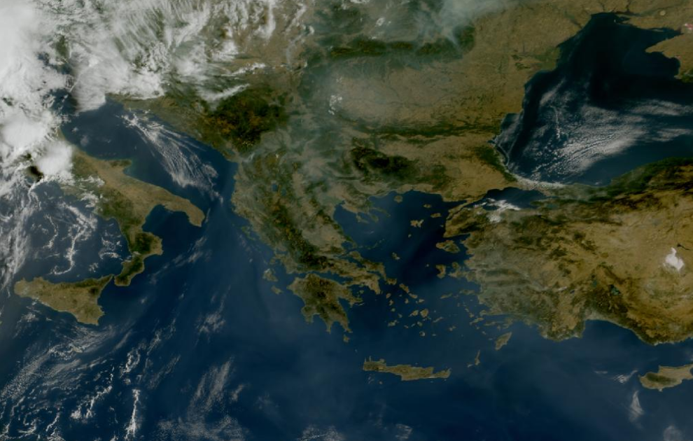 Τελευταία δορυφορική εικόνα νεφοκάλυψης