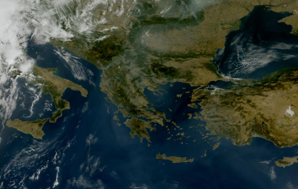 Τελευταία δορυφορική εικόνα νεφοκάλυψης