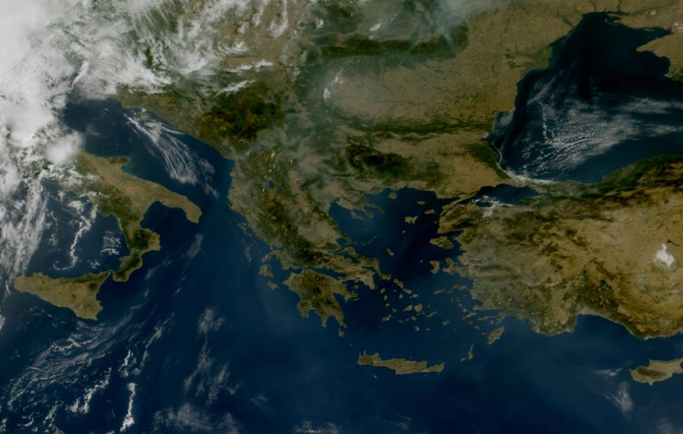 Τελευταία δορυφορική εικόνα νεφοκάλυψης