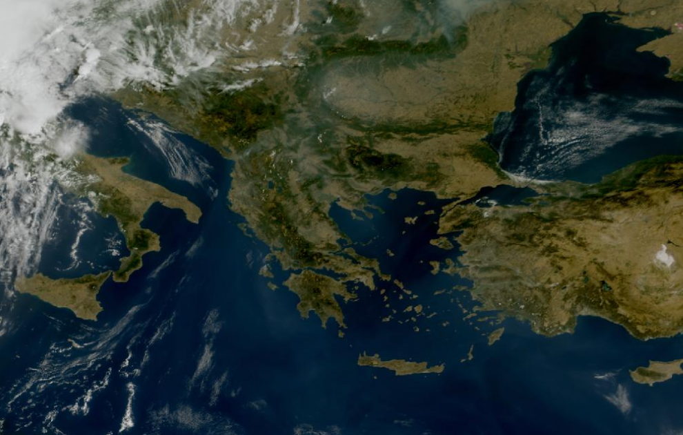 Τελευταία δορυφορική εικόνα νεφοκάλυψης