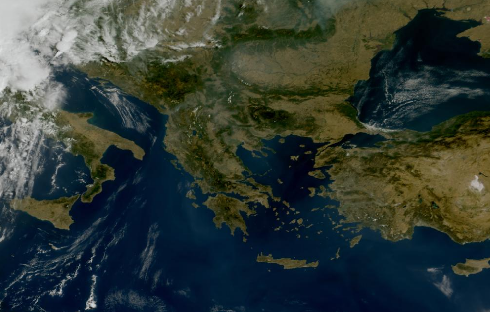 Τελευταία δορυφορική εικόνα νεφοκάλυψης
