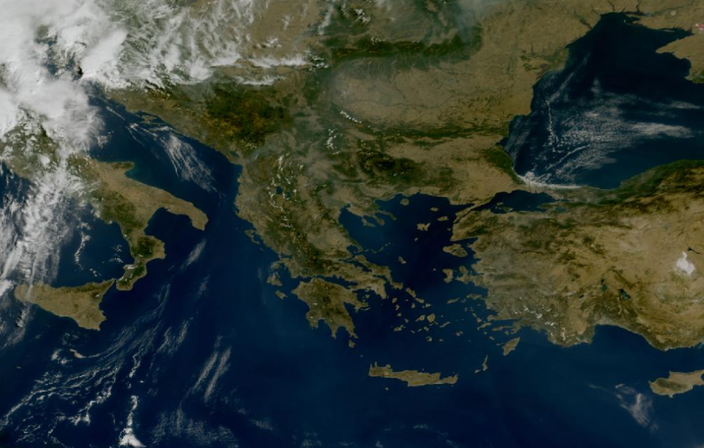 Τελευταία δορυφορική εικόνα νεφοκάλυψης