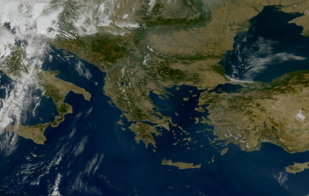 Τελευταία δορυφορική εικόνα νεφοκάλυψης