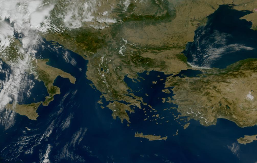 Τελευταία δορυφορική εικόνα νεφοκάλυψης