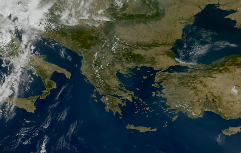 Τελευταία δορυφορική εικόνα νεφοκάλυψης