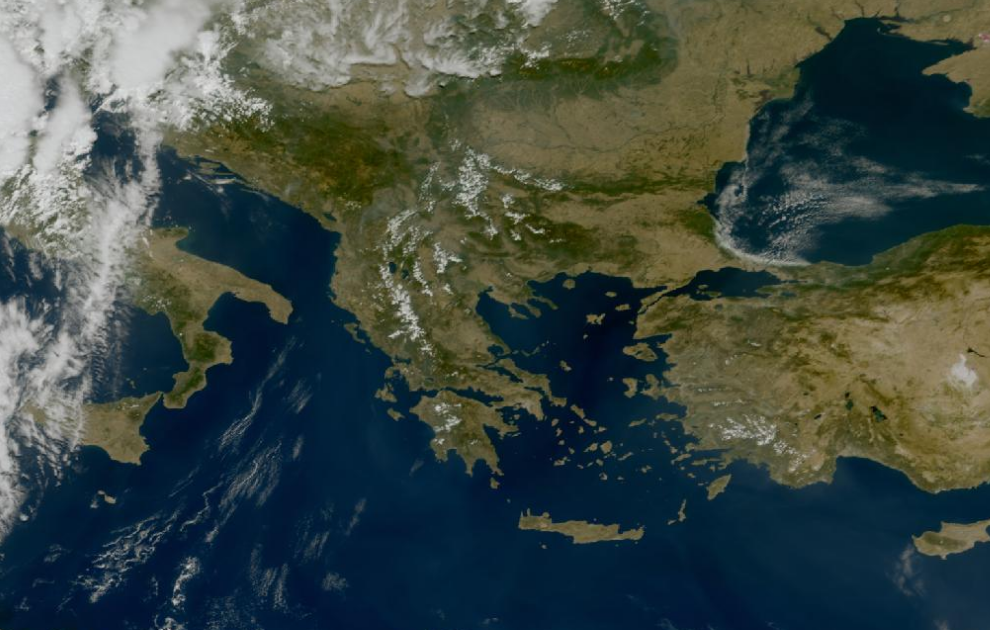 Τελευταία δορυφορική εικόνα νεφοκάλυψης