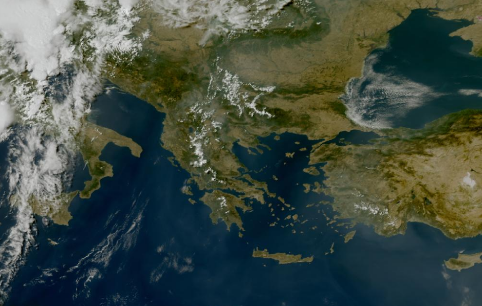 Τελευταία δορυφορική εικόνα νεφοκάλυψης