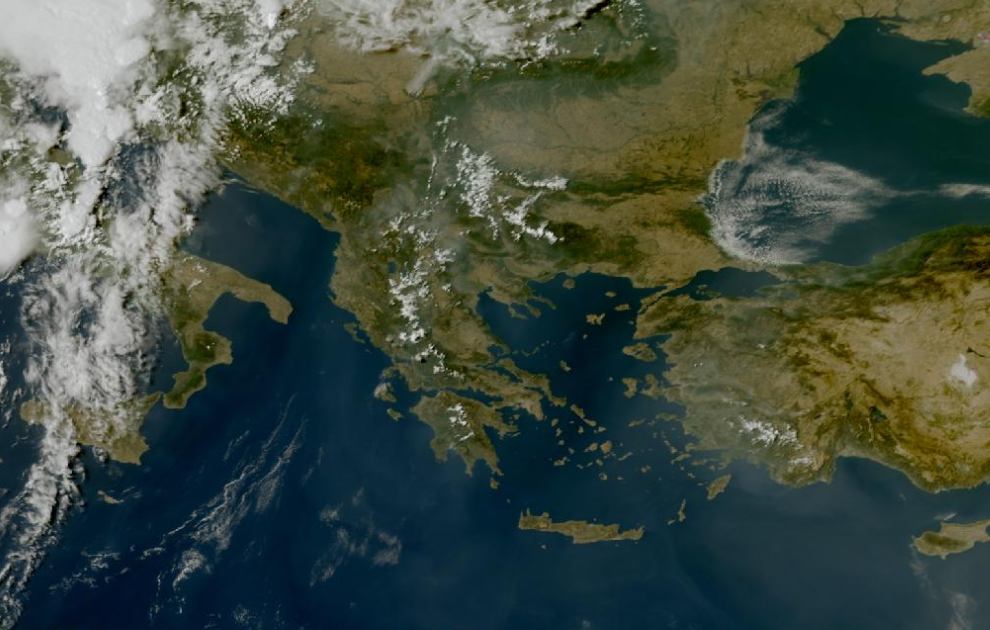 Τελευταία δορυφορική εικόνα νεφοκάλυψης