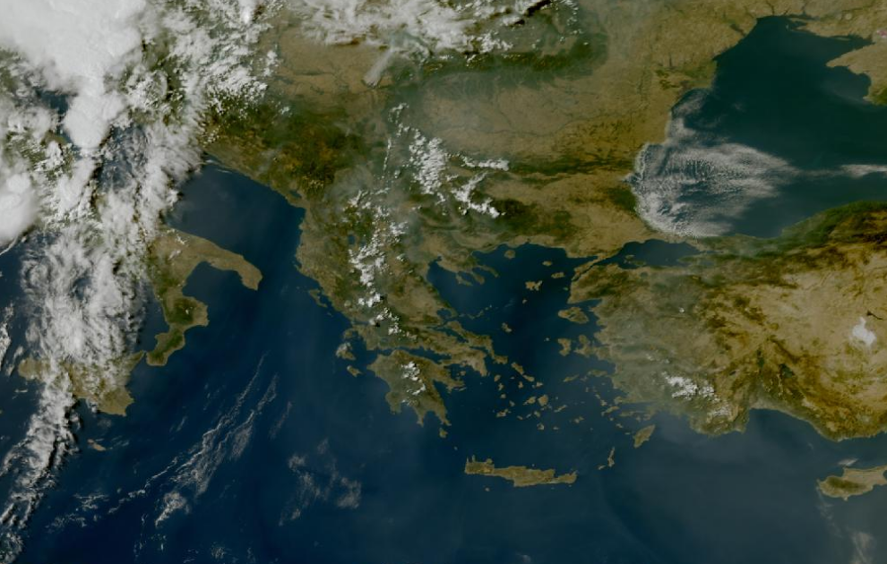 Τελευταία δορυφορική εικόνα νεφοκάλυψης
