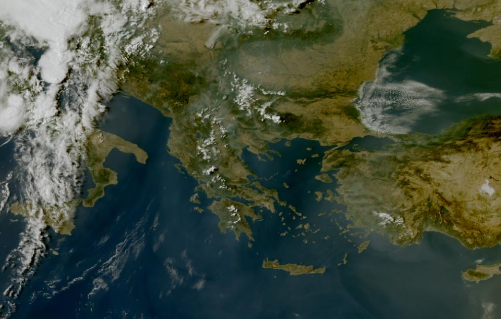 Τελευταία δορυφορική εικόνα νεφοκάλυψης
