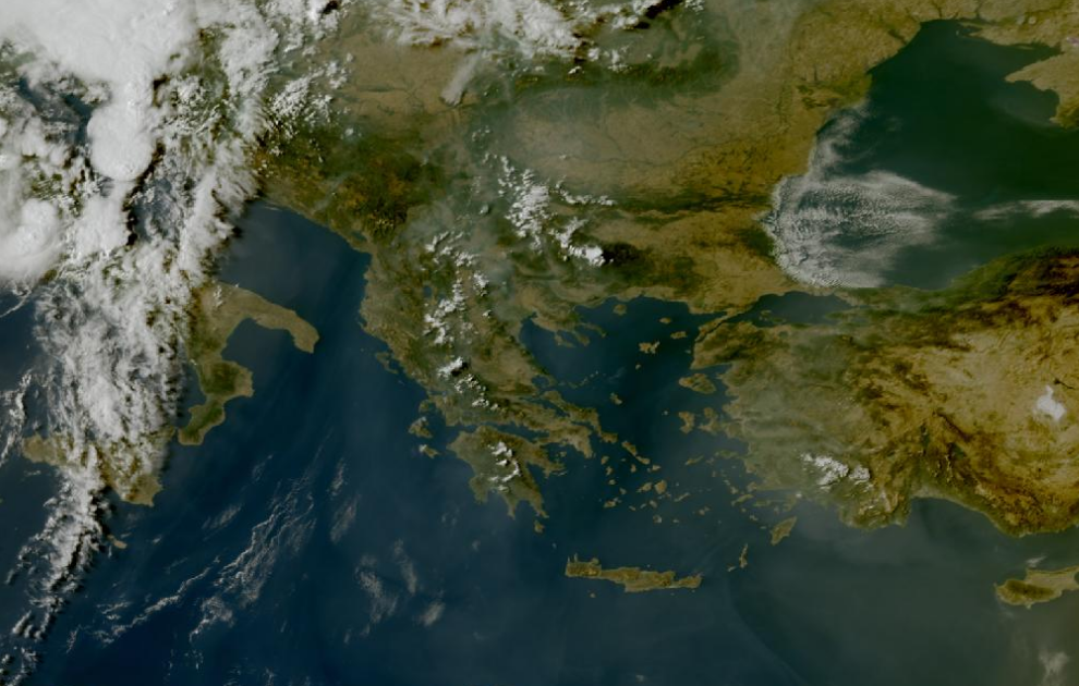 Τελευταία δορυφορική εικόνα νεφοκάλυψης
