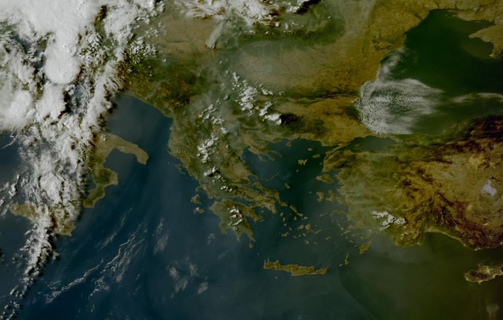 Τελευταία δορυφορική εικόνα νεφοκάλυψης