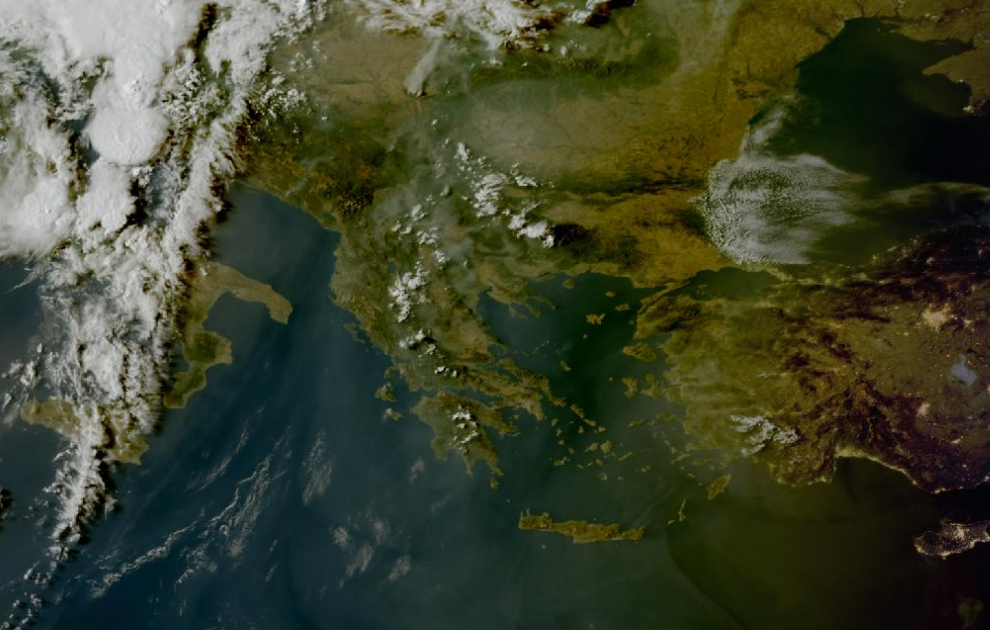 Τελευταία δορυφορική εικόνα νεφοκάλυψης