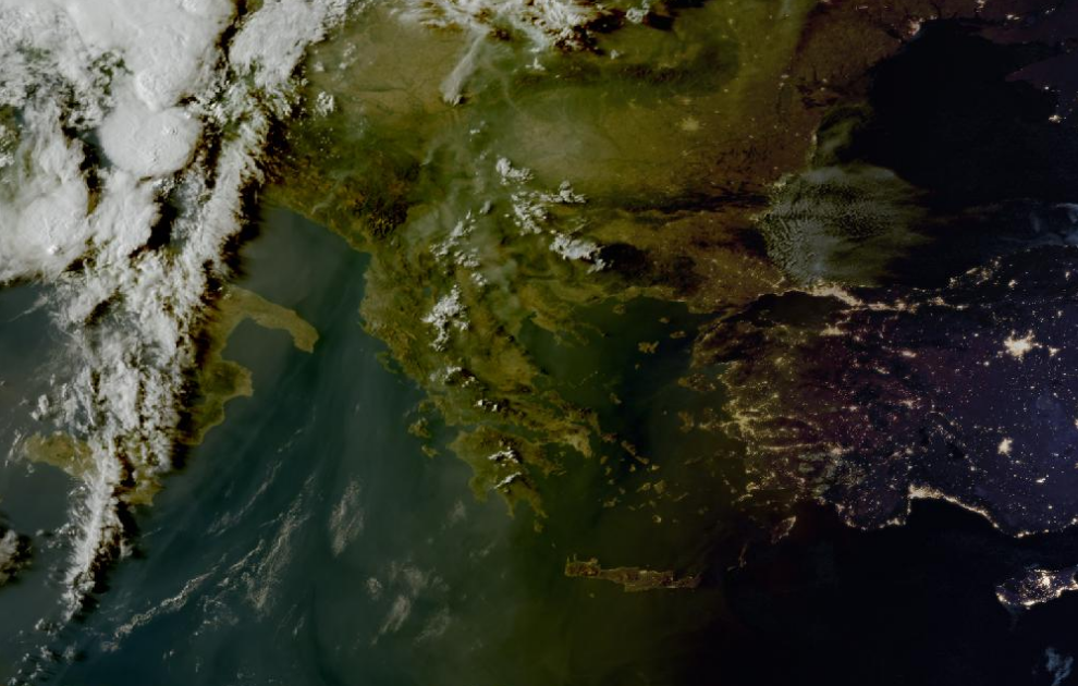 Τελευταία δορυφορική εικόνα νεφοκάλυψης