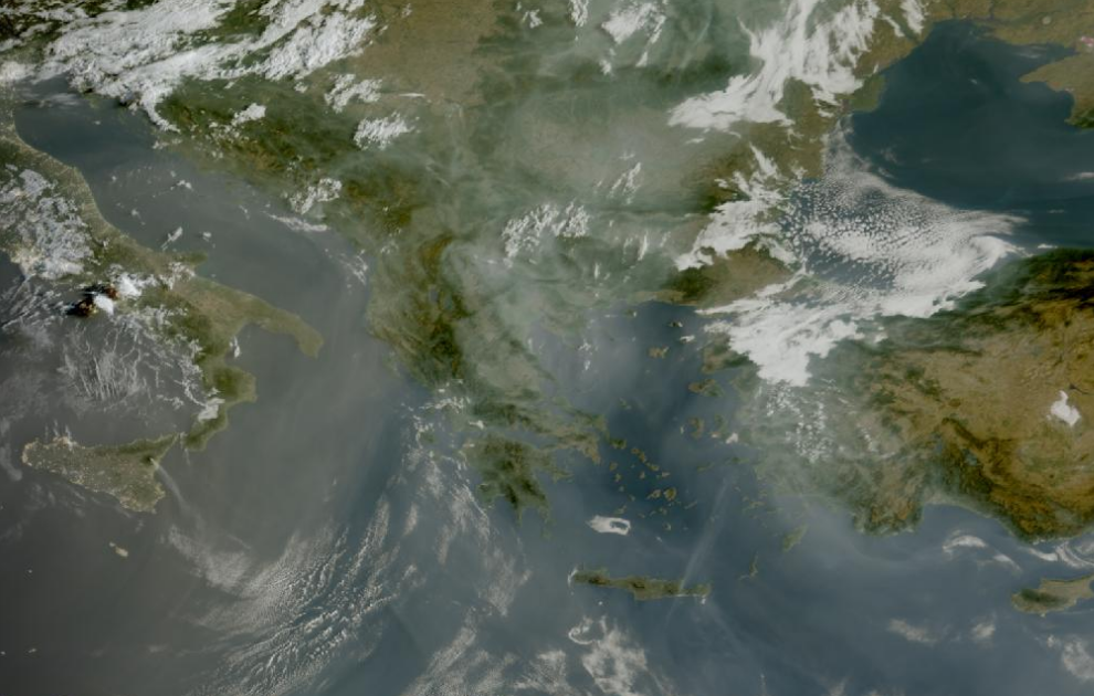 Τελευταία δορυφορική εικόνα νεφοκάλυψης