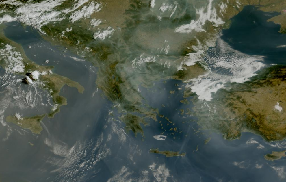 Τελευταία δορυφορική εικόνα νεφοκάλυψης
