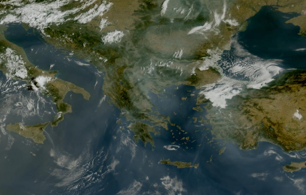 Τελευταία δορυφορική εικόνα νεφοκάλυψης