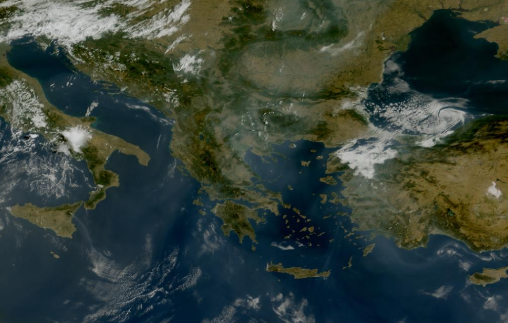 Τελευταία δορυφορική εικόνα νεφοκάλυψης