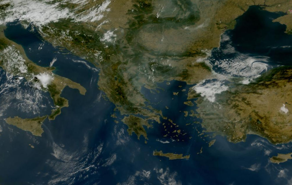 Τελευταία δορυφορική εικόνα νεφοκάλυψης