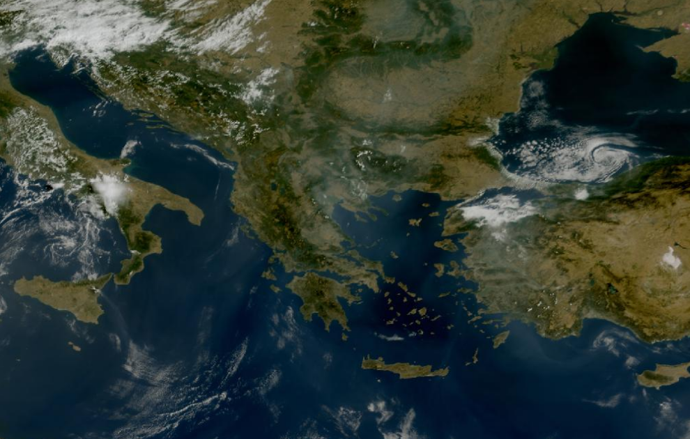 Τελευταία δορυφορική εικόνα νεφοκάλυψης
