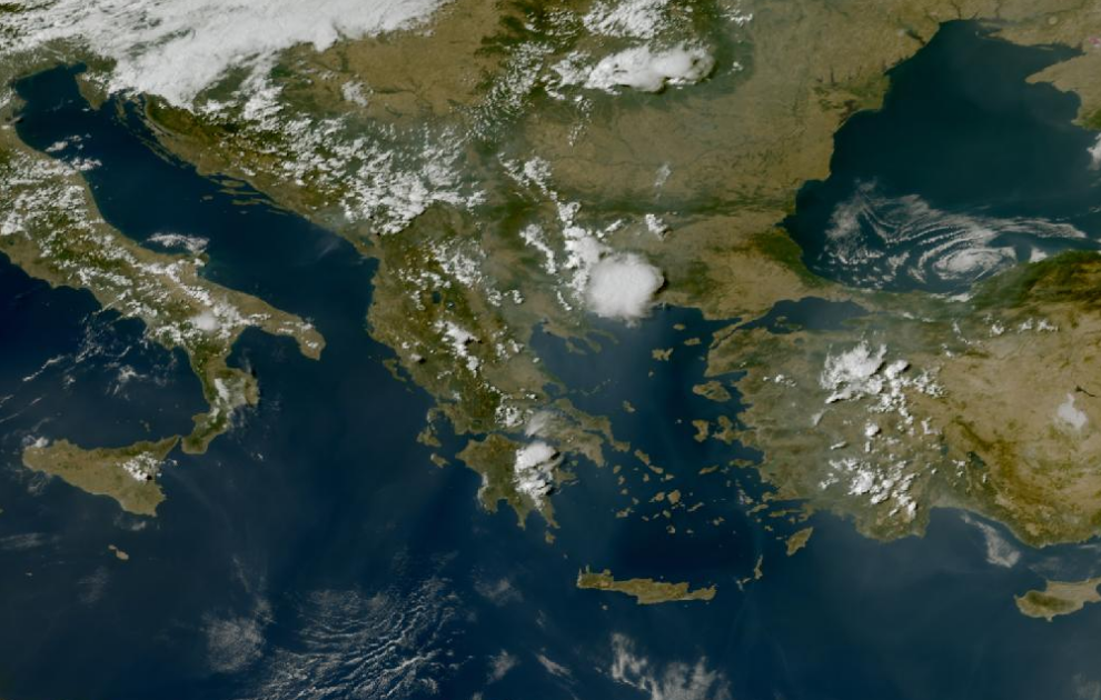 Τελευταία δορυφορική εικόνα νεφοκάλυψης