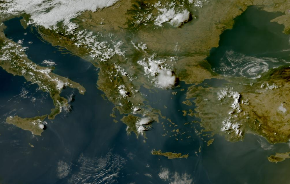 Τελευταία δορυφορική εικόνα νεφοκάλυψης