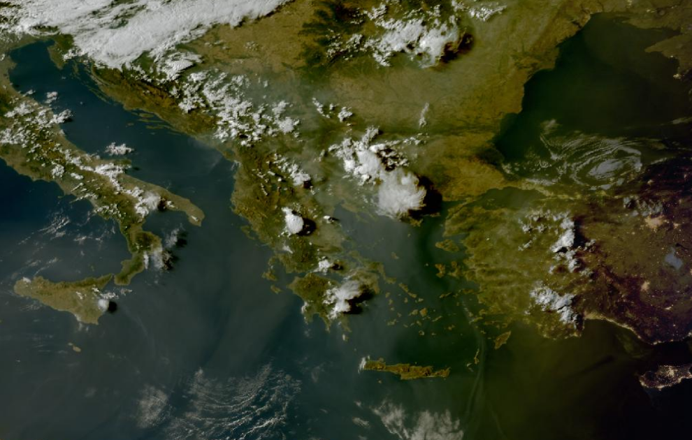 Τελευταία δορυφορική εικόνα νεφοκάλυψης