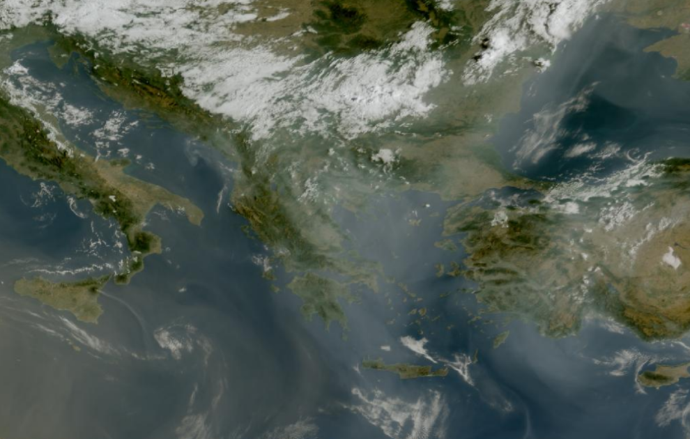 Τελευταία δορυφορική εικόνα νεφοκάλυψης