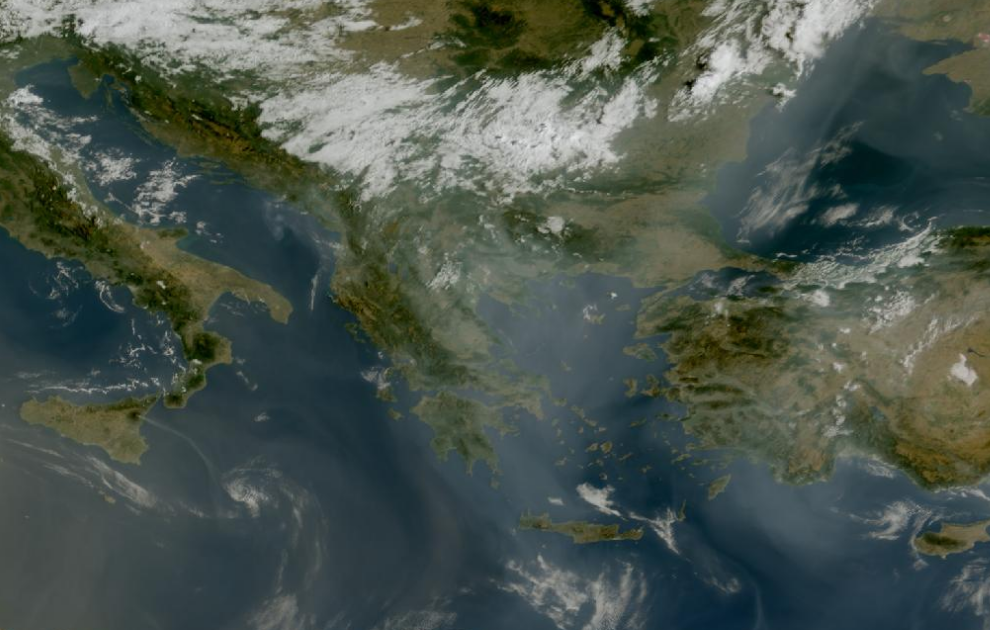 Τελευταία δορυφορική εικόνα νεφοκάλυψης