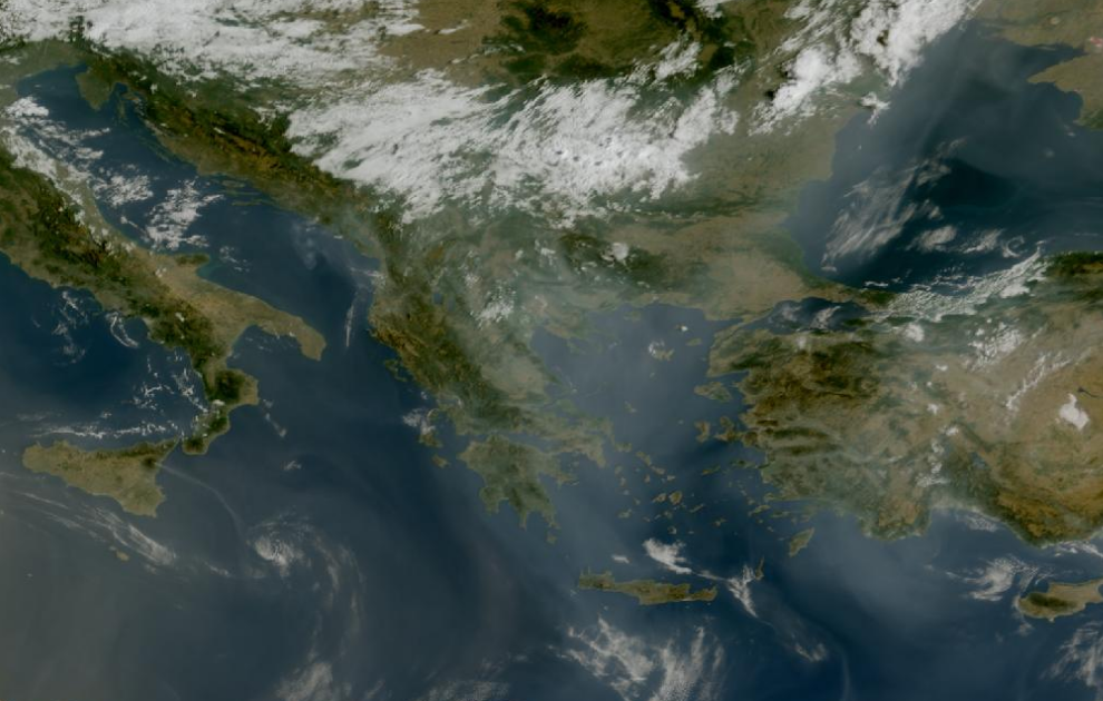 Τελευταία δορυφορική εικόνα νεφοκάλυψης