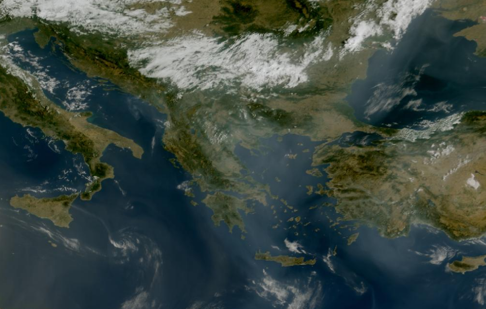 Τελευταία δορυφορική εικόνα νεφοκάλυψης