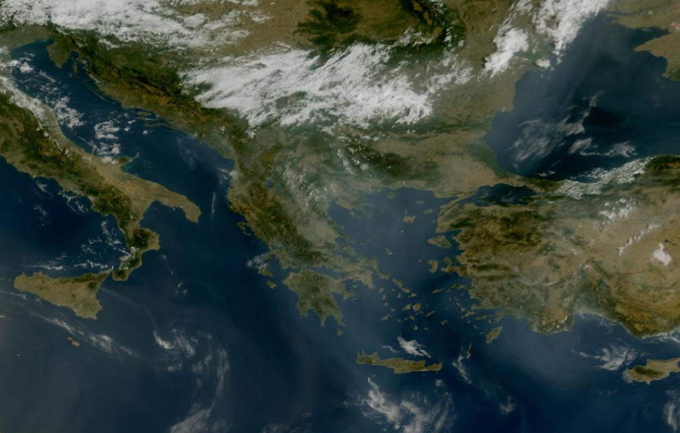 Τελευταία δορυφορική εικόνα νεφοκάλυψης