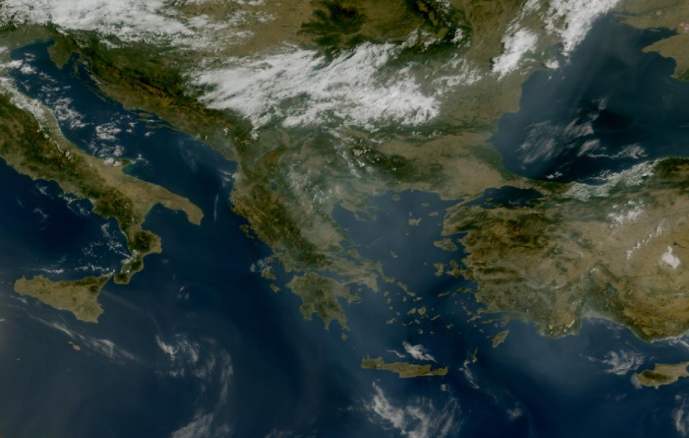Τελευταία δορυφορική εικόνα νεφοκάλυψης