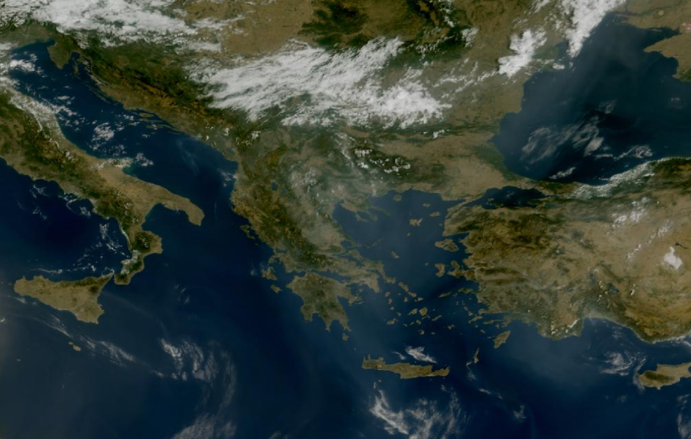 Τελευταία δορυφορική εικόνα νεφοκάλυψης