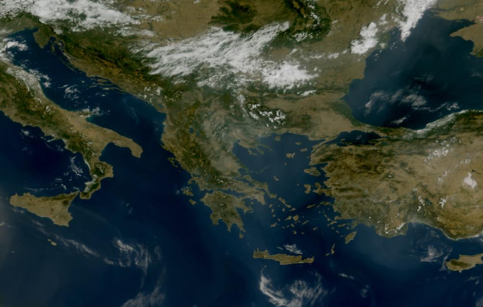 Τελευταία δορυφορική εικόνα νεφοκάλυψης