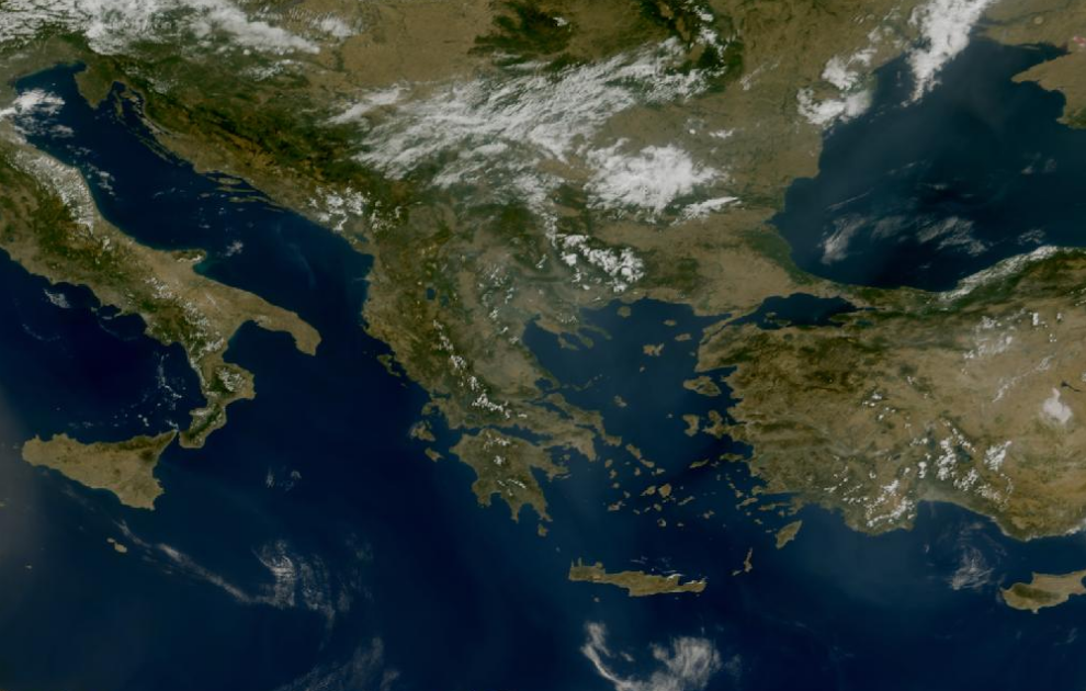 Τελευταία δορυφορική εικόνα νεφοκάλυψης