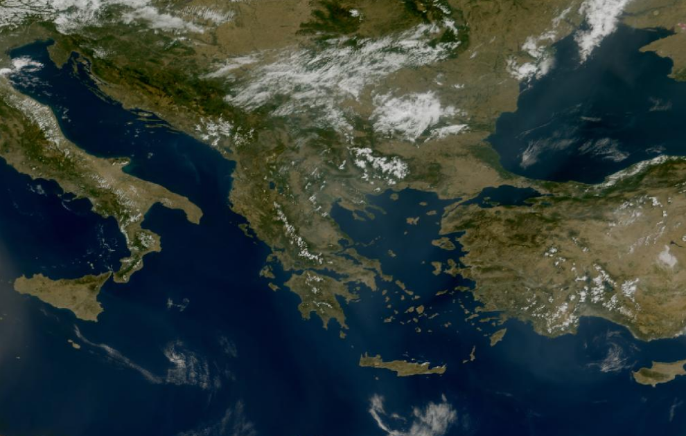 Τελευταία δορυφορική εικόνα νεφοκάλυψης