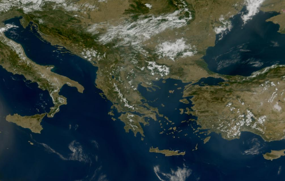 Τελευταία δορυφορική εικόνα νεφοκάλυψης