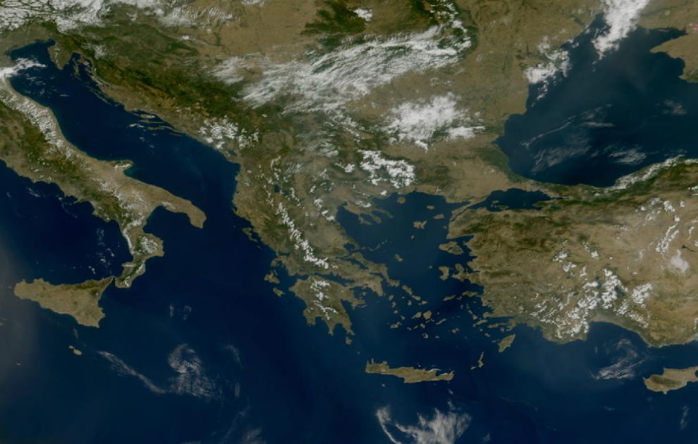 Τελευταία δορυφορική εικόνα νεφοκάλυψης