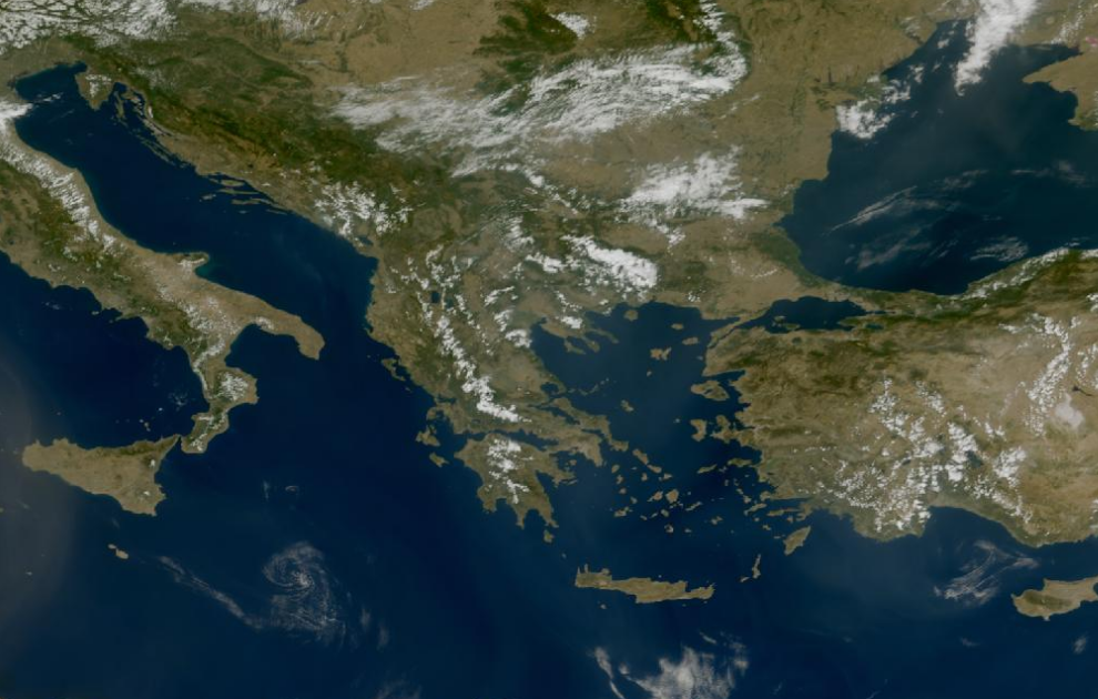 Τελευταία δορυφορική εικόνα νεφοκάλυψης